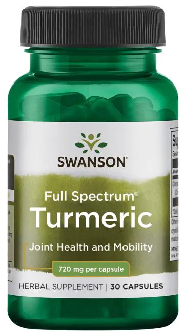Swanson Full Spectrum Turmeric (Полный спектр куркумы) 720 мг 30 капсул