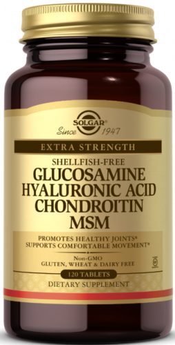 Solgar Glucosamine Hyaluronic Acid Chondroitin MSM (Shellfish-Free) Tablets 120 таблеток