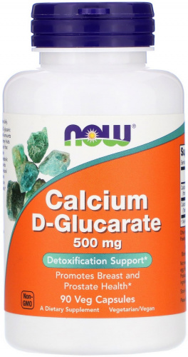 NOW Calcium D-Glucarate (Кальций D-Глюкарат) 500 мг 90 капсул
