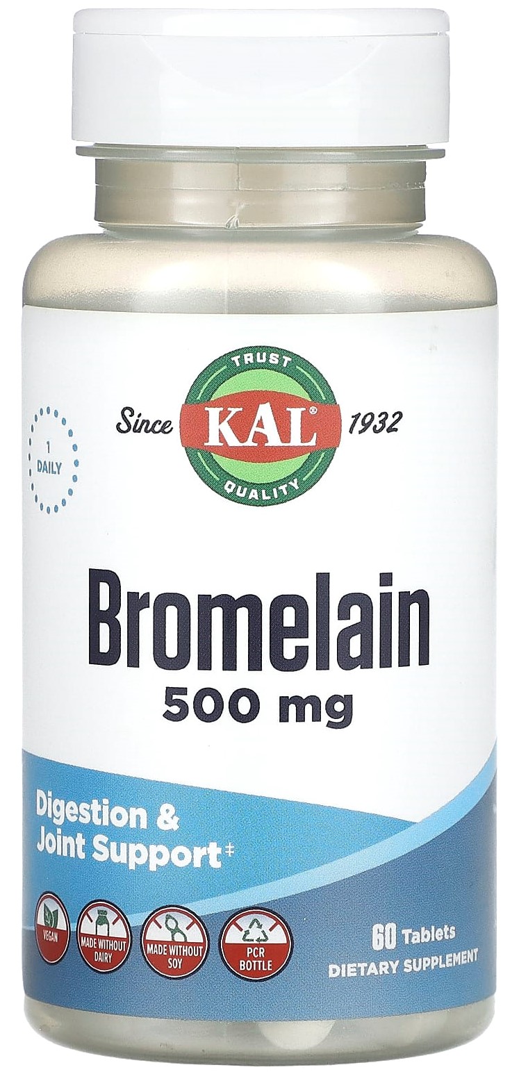KAL Bromelain 500 мг (Бромелаин) 60 таблеток