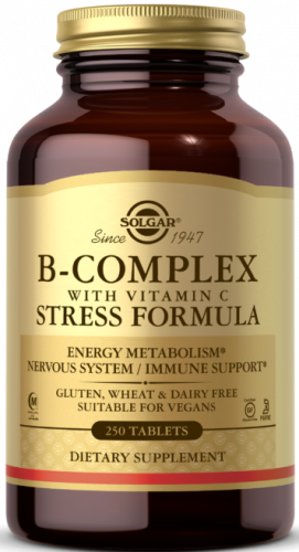 Solgar B-Complex With Vitamin C Stress Formula Tablets 250 таблеток