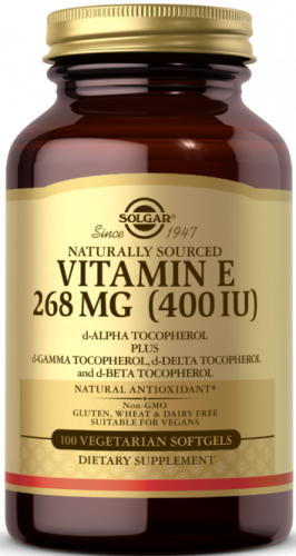 Solgar Vitamin E 268 MG (400 IU) Vegetarian Softgels 100 капсул