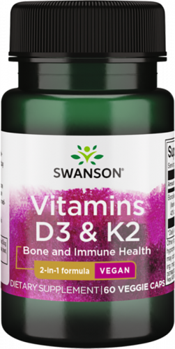 Swanson Vitamins D3 & K2 - 2000 IU & 75 мкг 60 капсул