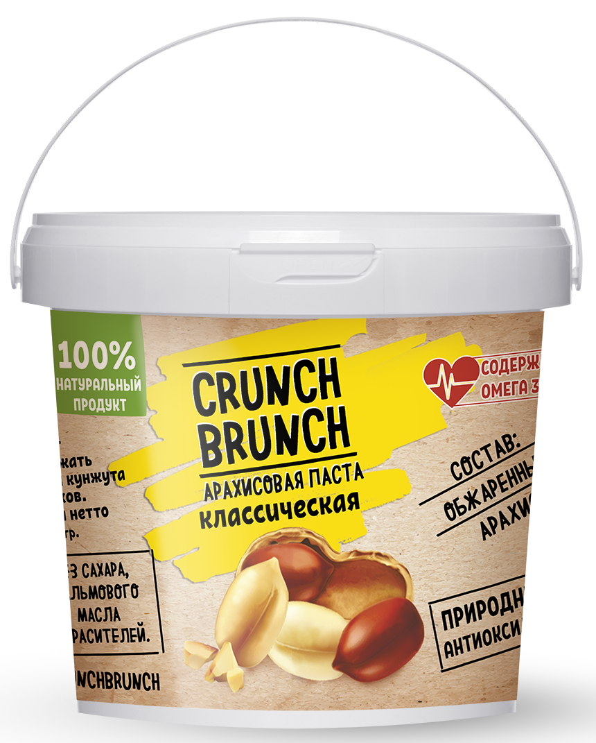 Crunch Brunch Арахисовая паста Классическая 1000 грамм