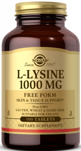 Solgar L-Lysine 1000 mg Tablets 100 таблеток