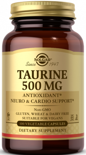 Solgar Taurine 500 mg Vegetable Capsules 100 капсул