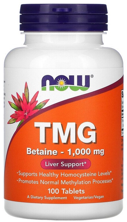 Now TMG Betaine 1000 мг (Триметилглицин) 100 таблеток