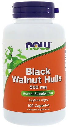 Now Black Walnut Hulls 500 мг 100 капсул