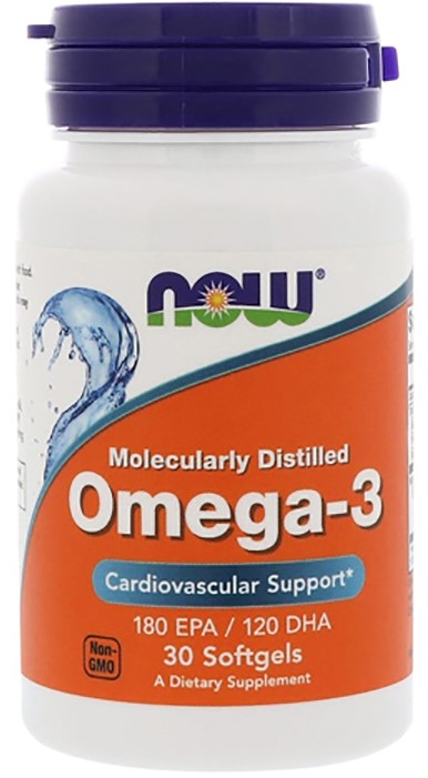NOW Omega 3 1000 мг 30 капсул