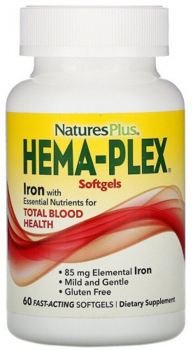 Nature's Plus Hema-Plex softgels 60 капс.