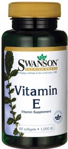 Swanson Vitamin E 1000 IU (450 Mg) 60 капсул