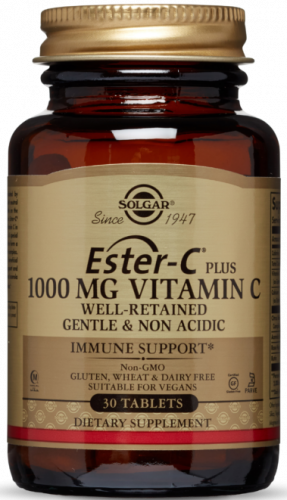 Solgar Ester-C Plus 1000 mg Vitamin C Tablets 30 таблеток