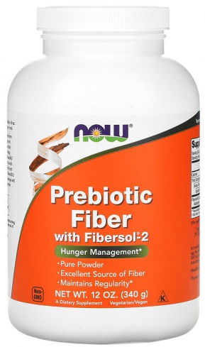 Now Foods Пребиотическая клетчатка (Prebiotic Fiber) с Fibersol-2 340 г.