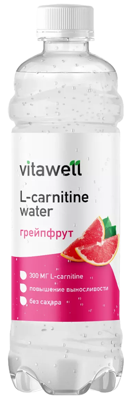 Vitawell Напиток слабогазированный L-Carnitine water 500 мл