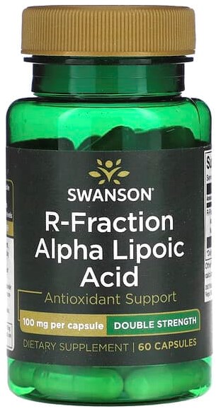 Swanson R-Fraction Alpha Lipoic Acid Double Strength 100 мг 60 капсул