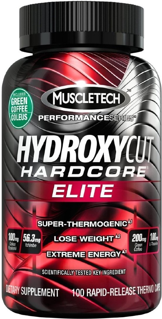 Muscletech Hydroxycut Hardcore Elite Yohimbe 100 капсул