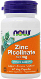 NOW Zinc Picolinate 50 мг 60 капсул