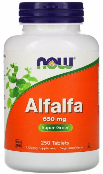 Now Alfalfa (Люцерна) 650 мг 250 таблеток