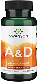 Swanson Vitamin A & D 250 капсул