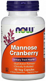 NOW D-Mannose Cranberry, Манноза 450 мг + Клюква 250 мг 90 капсул