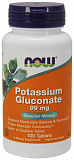 NOW Potassium Gluconate 99 мг 100 таблеток