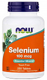 NOW Selenium 100 mcg 250 таблеток