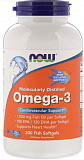 NOW Omega 3 Fish Oil 1000 mg Fish Gelatin Softgels 200 капс.