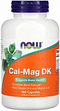 NOW Cal-Mag DK (Кальций Магний с витаминами D-3 и K-2) 180 капсул