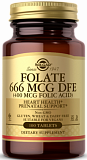 Solgar Folate 666 MCG DFE (FOLIC ACID 400 MCG) Tablets 100 таблеток