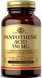Solgar Pantothenic Acid 550 mg Vegetable Capsules 100 капсул