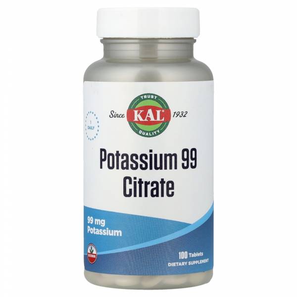 Цитрат калия 99 мг Kal Potassium Citrate 99 mg 100 таблеток