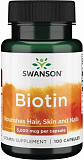 Swanson Biotin 5000 mcg 100 капсул