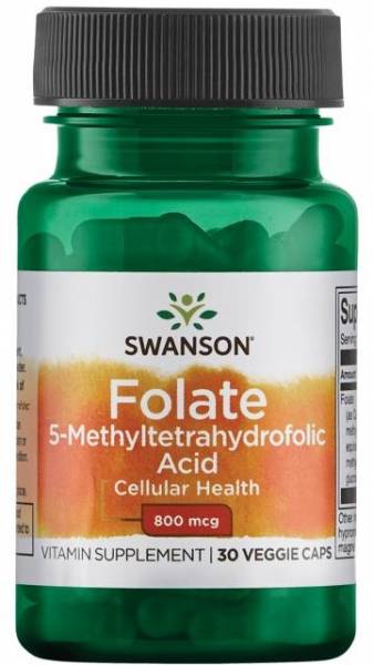 Swanson Folate (5-Methyltetrahydrofolic Acid) 400 мкг 30 капс.