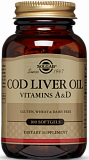 Solgar Cod Liver Oil Softgels (Vitamin A & D) 100 капсул