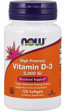 NOW Vitamin D-3 2000 IU 120 капсул