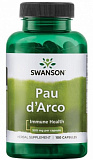 Swanson Pau d'Arco (кора муравьиного дерева) 500 мг 100 капсул