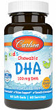 Carlson Kids Chewable DHA 60 капсул со вкусом Апельсин
