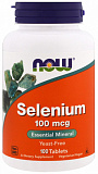 NOW Selenium 100 mcg 100 таблеток