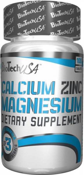 BioTech Calcium Zinc Magnesium 100 таблеток