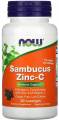 NOW Sambucus Zinc-C (Бузина Цинк и Витамин С) 60 жевательных таблеток