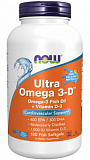 NOW Ultra Omega 3-D 180 капсул