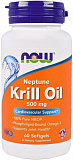 NOW Krill Oil Neptune 500 mg 60 капсул