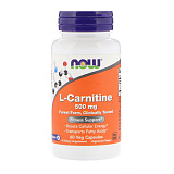 NOW L-Carnitine (L-Карнитин) 500 мг 60 капсул