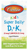 Carlson Kids Super Daily D3 + K2 drops 1000 МЕ (Д3+К2 Капли) 10.16 мл
