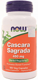 NOW Cascara Sagrada 450 mg 100 капсул