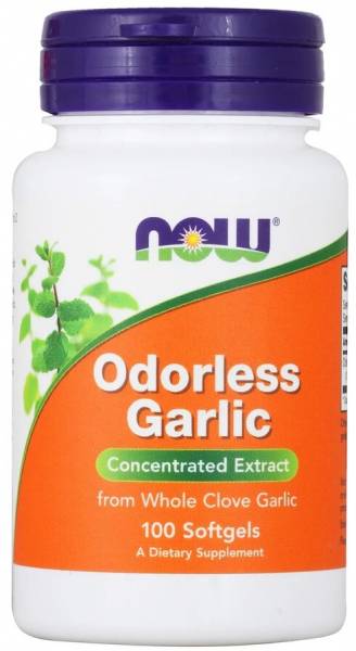 NOW Odorless Garlic (чеснок без запаха) 100 капсул