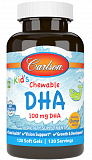 Carlson Kids Chewable DHA 120 капсул со вкусом Апельсин