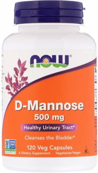 NOW D-Mannose 500 мг (D-Манноза) 120 капсул
