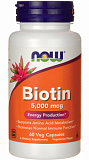 NOW Biotin 5000 mcg 60 капсул