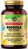 Solgar Rhodiola Root Extract Vegetable Capsules 60 капсул